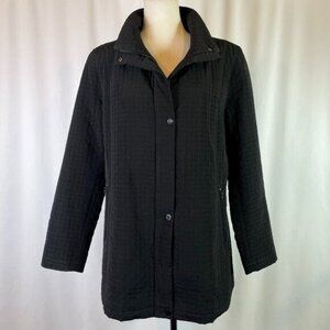 Gallery Quilted Stand Collar Barn Jacket Black Size L